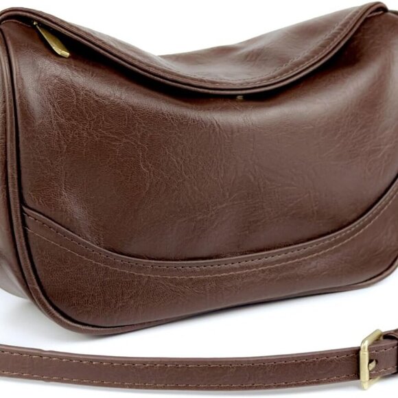 Saddle Crossbody Bags for Women Boho Vegan Leather Shoulder Purse, Lightweight L - Picture 1 of 7